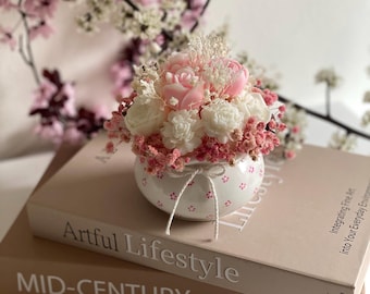 Bouquet | Fiori Profumati | Candela Artigianale in Cera di Soia e Gesso - Centrotavola Primaverile | Regalo Festa della Mamma e Pasqua