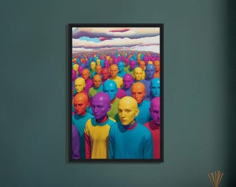 Expressive Pop Art Print, Colorful Abstract Poster, Living Room Wall Art, Office Wall Decor, Digital Download, Modern Art