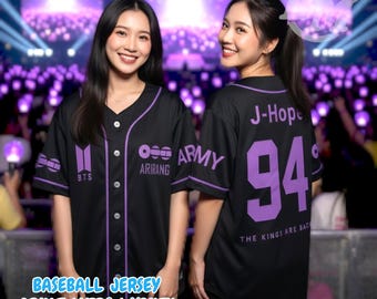 Kpop Inspired World Tour 2026 Baseball Jersey, ARMY Fan Shirt, Bangtan Style Concert Outfit, Unisex Game Day Jersey, Gift for Fans