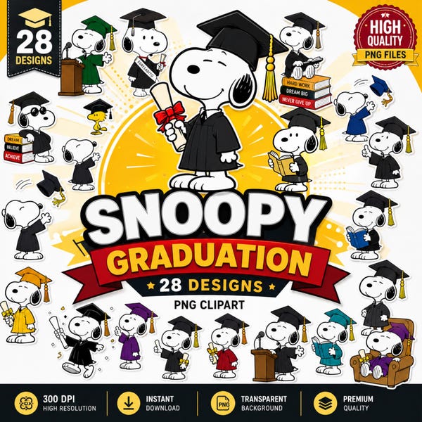 Snoopy Graduation Cap - Etsy