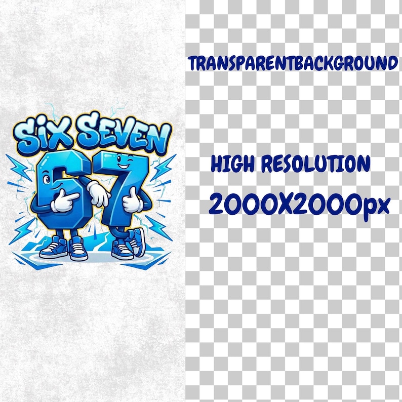 Brainrot 67 PNG Bundle | Italian Meme, Kids Gaming (Digital Download) image 2