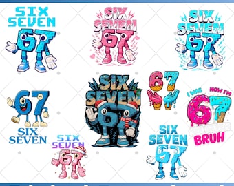 Brainrot 67 Meme Clipart | PNG SVG Bundle, Gaming Designs (Digital Download)
