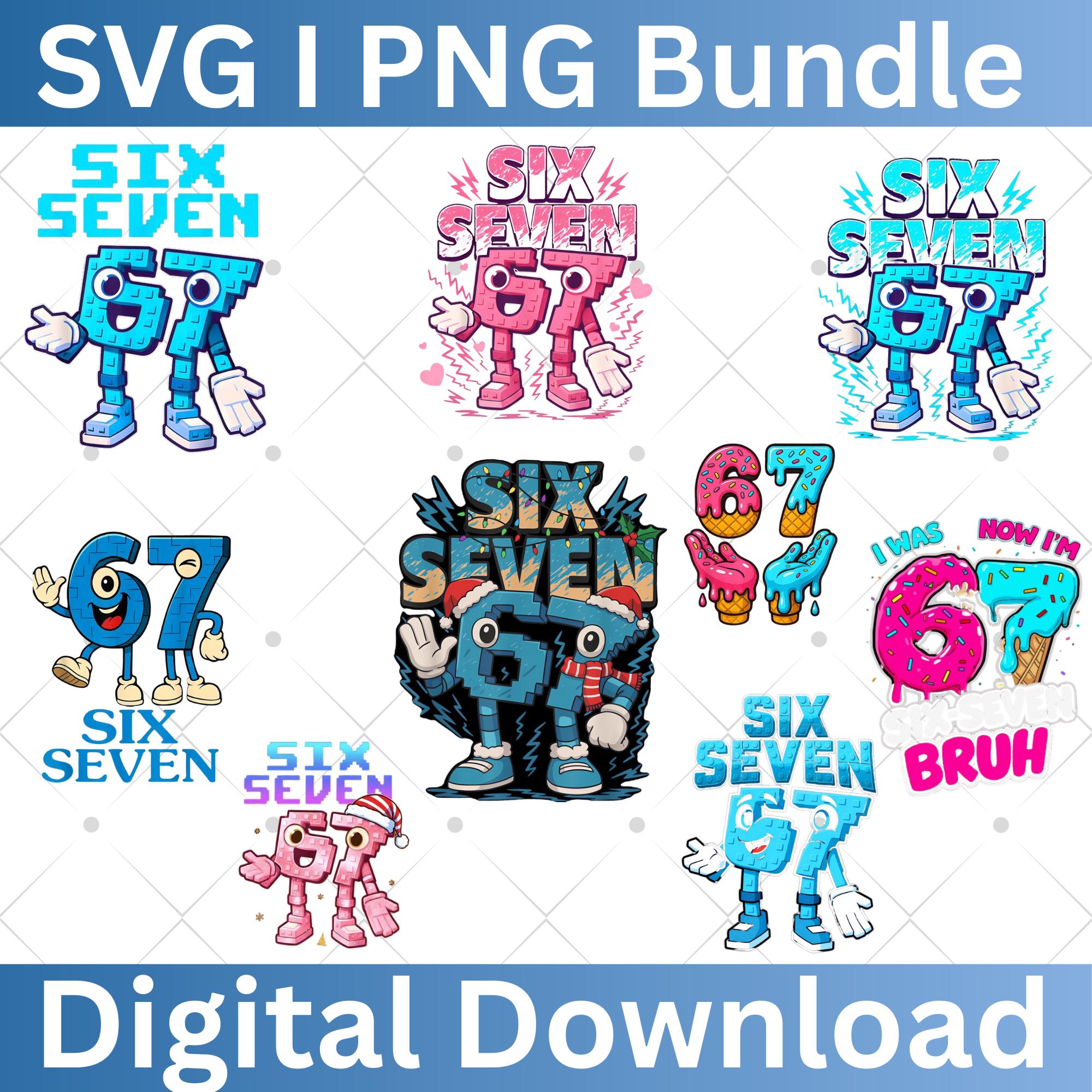 Brainrot 67 Meme Clipart | PNG SVG Bundle, Gaming Designs (digital ...
