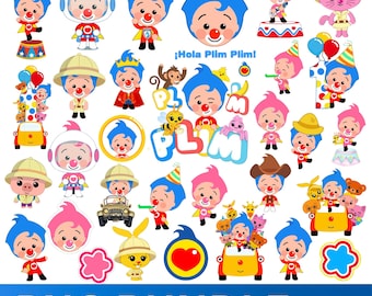 Plim Plim PNG Clipart Bundle | Birthday Party, Sublimation (Digital Download)