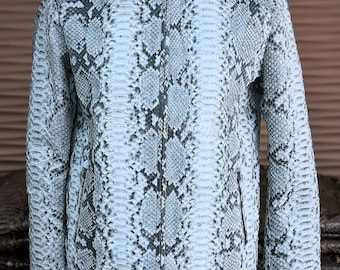 Echte natürliche Python-Herrenjacke: Formelle und lässige Schlangenleder-Mode