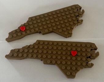 State Fridge Magnets With Moveable Heart Peg