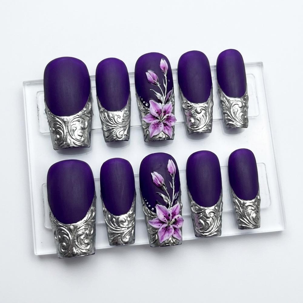 Stargazer Lily Nail - Etsy
