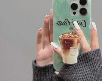 Coffee Shaker Phone Grip Stand, Acrylic Charms, Universal Holder