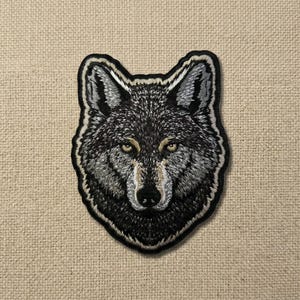 Wolf Stare Embroidered Patch Lone Wolf Animal
