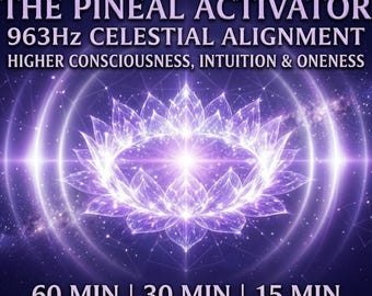 963 Hz Pineal Activator Meditation Pack | Higher Consciousness, Oneness (15, 30, 60 Min)