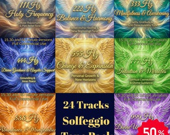 Engel Frequenz Musik Bündel | 111Hertz bis 999Hertz, Heilung & Meditation (Kommerzielle Nutzung)