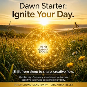 Batida Binaurais de 40 Hz para Iniciar o Dia, Áudio de Sincronização de Ondas Cerebrais, Música para Meditação que Promove Foco e Clareza Mental pela Manhã
