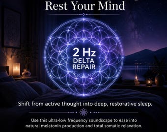 2 Hz Delta Sleep Soundscape, Binaural Beat Relaxation Audio (MP3 Download)