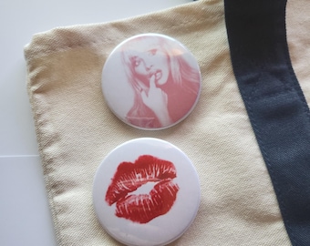 Op Sabrina geïnspireerde popsterspelden, tweedelig set (58 mm)