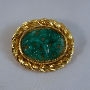 Carolee Vintage Peking Glass Reproduction Brooch