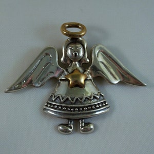 Vintage Carol Henry Designs Sterling Schutzengel Anhänger oder Brosche