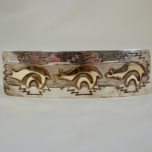 Navajo Artist Randall Begay Sterling and 12kt Gold Filled Barrett, Traditional Navajo Designs
