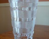 Lalique Crystal Basket Weave Pattern 9-1 4 quot Vase