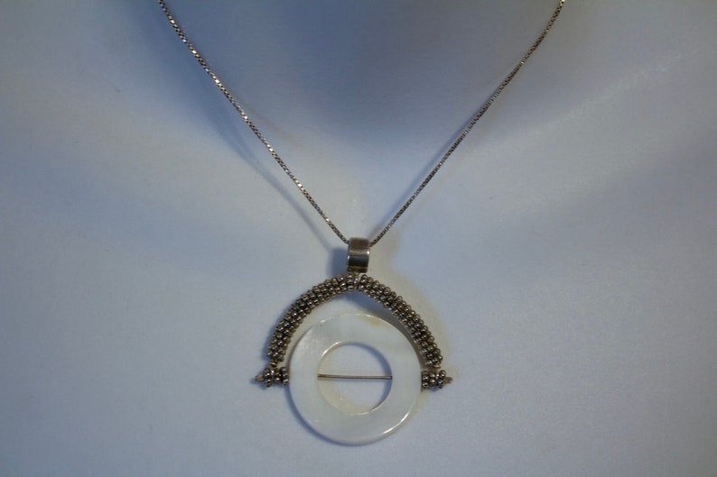 Bali Sterling Swivel Pendant with Mother of Pearl