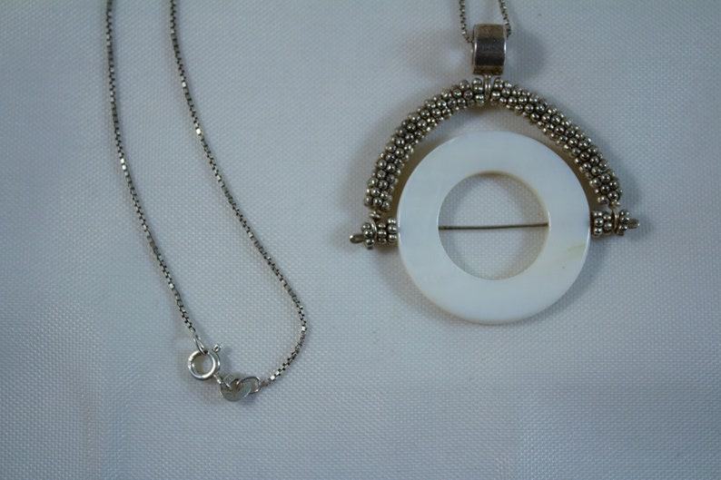 Bali Sterling Swivel Pendant with Mother of Pearl