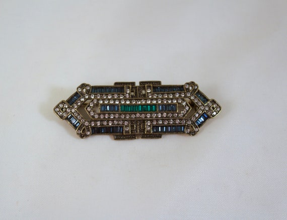 Beautiful Vintage Heidi Daus Art Deco Rhinestone … - image 2