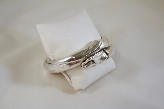 Artisan Sterling Silver Electroform Bangle: Freef… - image 5