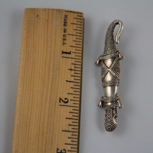 Vintage Hand Crafted Navajo Joe Woods Salamander Brooch image 3