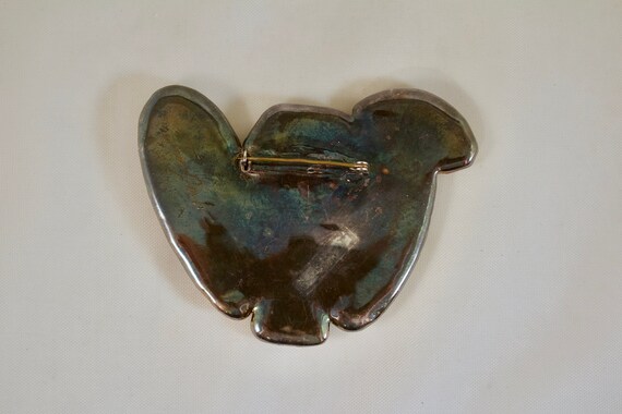 Vintage Artist Signed African Tribal Masks Brooch… - image 3