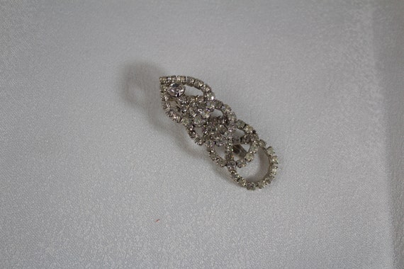 Vintage Crystal Rhinestone Hair Clip - image 3