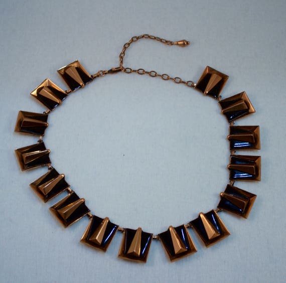 1950's Matisse Atomic Copper Link Necklace, Mid C… - image 2