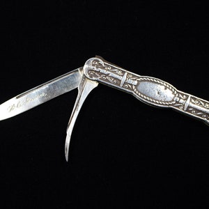 Victorian Sterling Silver Fruit Pocket Knife