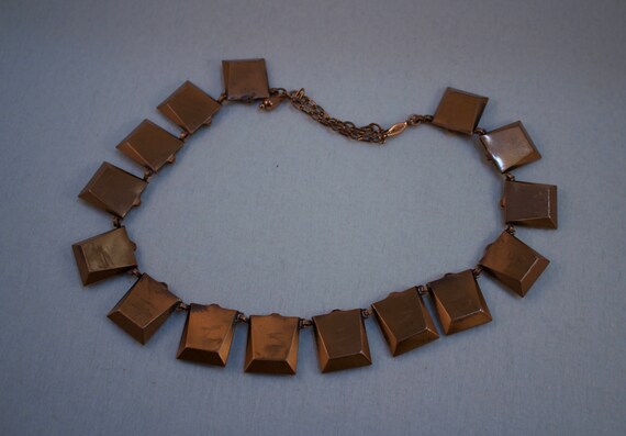 1950's Matisse Atomic Copper Link Necklace, Mid C… - image 3