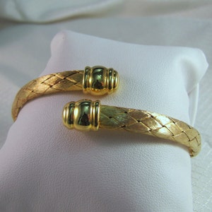 1980&#39;s Italian Designer Veronese Gold Overlay Sterling Mesh Bracelet, 7-1/2&quot; Inside Circumference