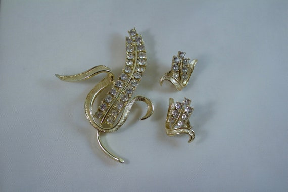 Parure De Bijoux Vintage Sarah Coventry Années 60 (boucles D'oreilles Clips, Broche) - Parfait état