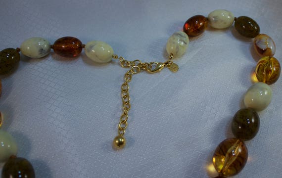 1980's Joan Rivers Faux Graduated Colored Amber B… - image 3