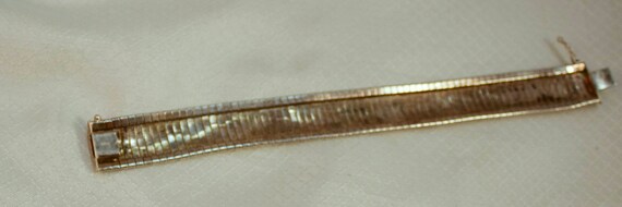 1980's Italian Sterling Mesh Link Bracelet - image 3
