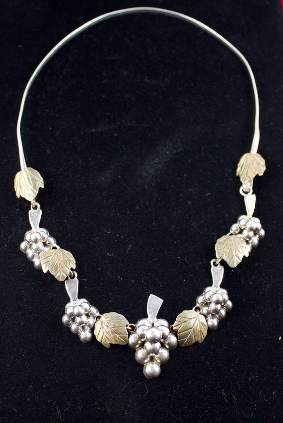 1950's Taxco Mexico Sterling Grape Clusters and M… - image 4