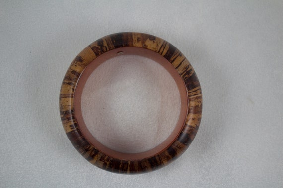 1990's KJL Exotic Wood Encapsulated Bangle Bracel… - image 3