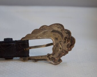 WCM New York Ladies Leather Belt With Sterling Horse Belt  display picture 1