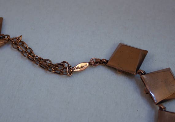 1950's Matisse Atomic Copper Link Necklace, Mid C… - image 4