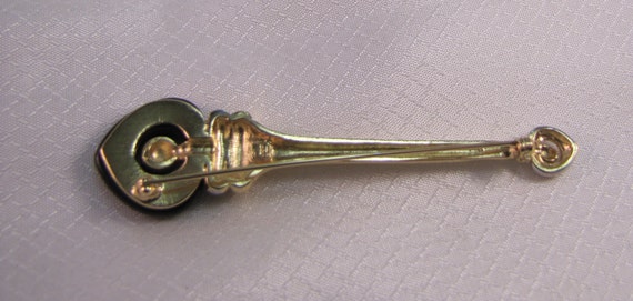 1980's Designer Torch Brooch - image 2