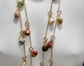 Carolee 人工象牙ビーズネックレス＆イヤリング フェイクアイボリー