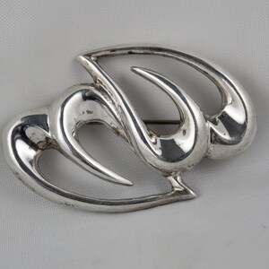Vintage REGES Sterling Hearts Brooch, Modernist Brooch