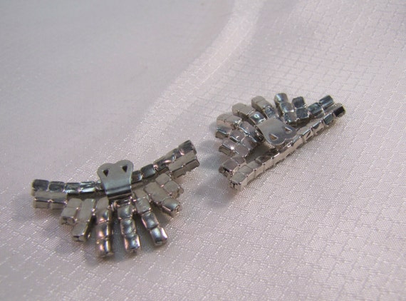 c1930's Art Deco Rhinestone Dress Clips, Shoe Cli… - image 3