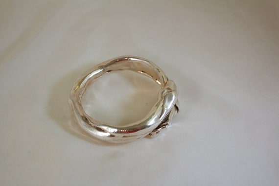 Artisan Sterling Silver Electroform Bangle: Freef… - image 2