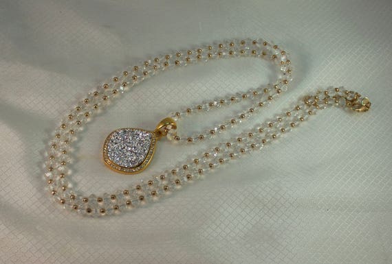 1980's Joan Rivers Classics Crystal Beaded Neckla… - image 3