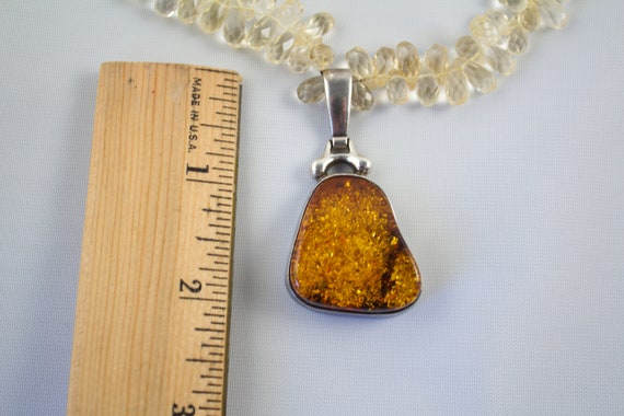 Vintage Faceted Quartz Beads and Honey Amber Ster… - image 3