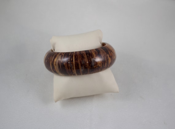 1990's KJL Exotic Wood Encapsulated Bangle Bracel… - image 4