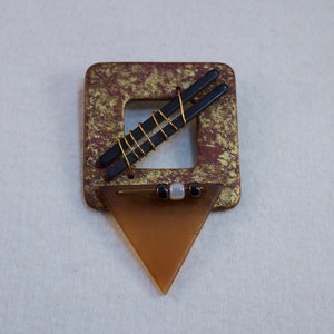 1980&#39;s Alexis Ka Memphis Modernist Acrylic Brooch