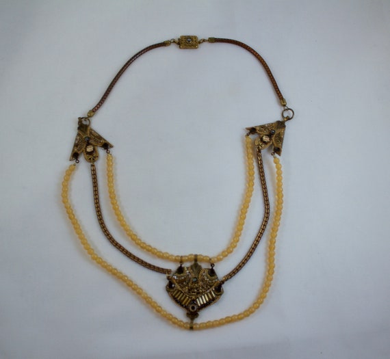 Adaya Victorian Style Hand-Beaded Necklace - image 2